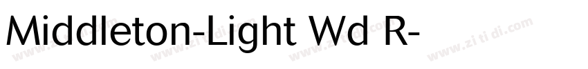 Middleton-Light Wd R字体转换